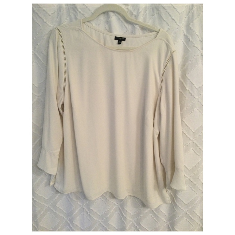 Talbots Ivory pull over blouse